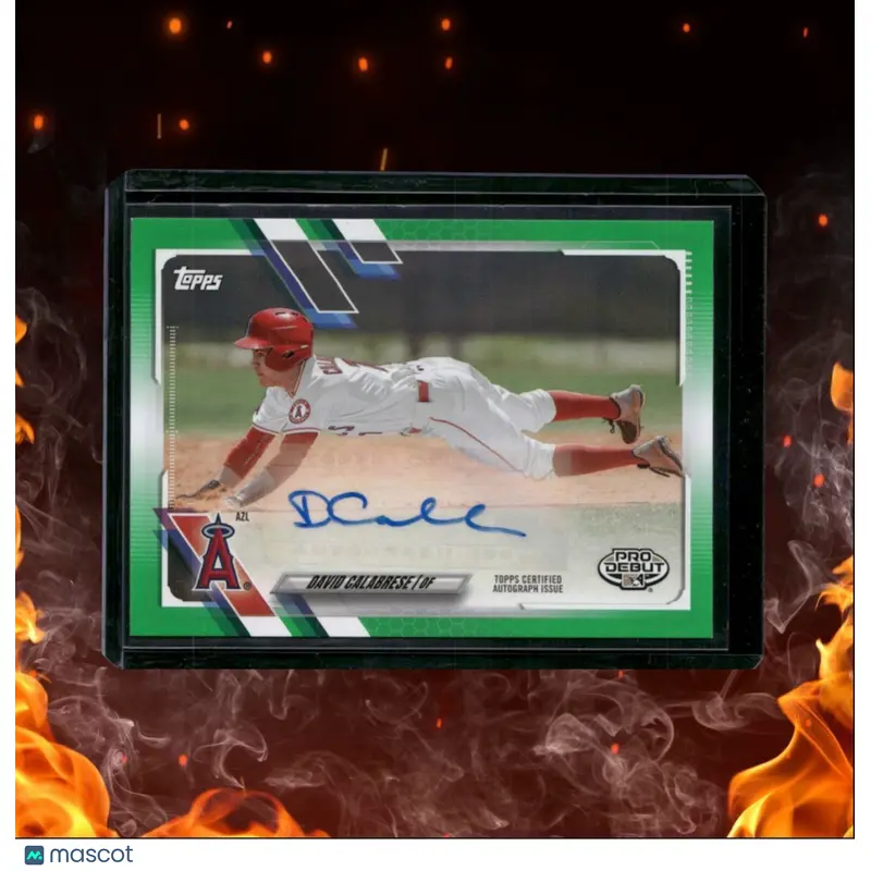 2021 Topps Pro Debut David Calabrese Green Auto 34/99 #PD-114