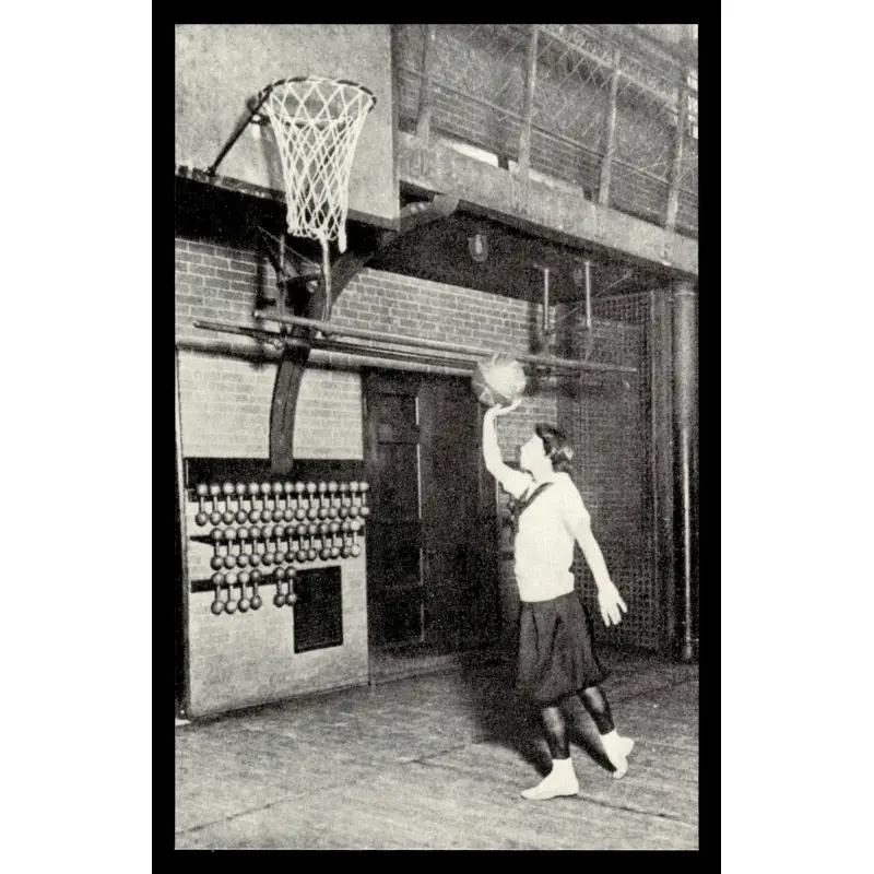 Indiana Basketball Hall of Fame Early Girls Basketball Postcard