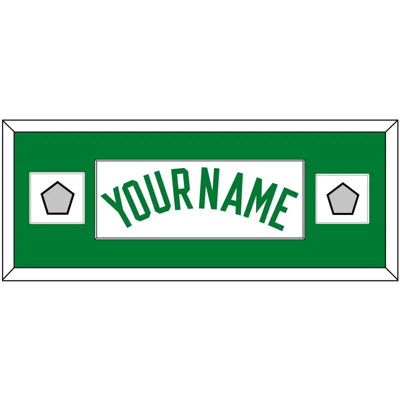 Boston Name & 2 Trophy Patches - Home White (1972-2018) - Single Mat 2