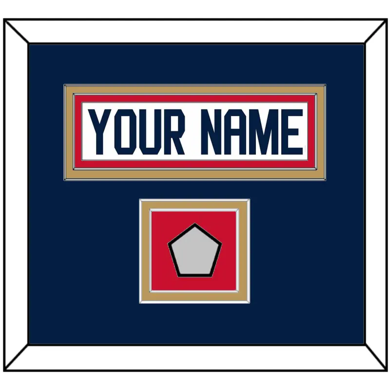 Florida Nameplate & Back To Back Stanley Cup Champions Patch - Road White - Double Mat 4