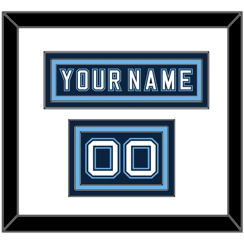 Maine Hockey Nameplate & Number (Shoulder) - Road Navy Blue - Triple Mat 1