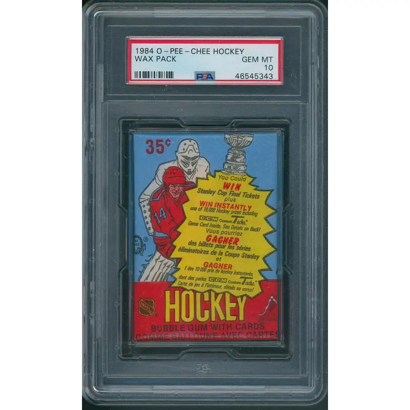 1984/85 OPC O-Pee-Chee Hockey Unopened Wax Pack PSA 10