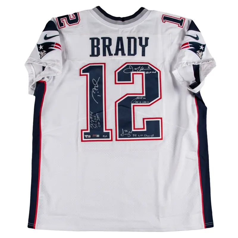 Tom Brady 2018 New England Patriots Super Bowl Champ Team Signed Jersey Fanatics
