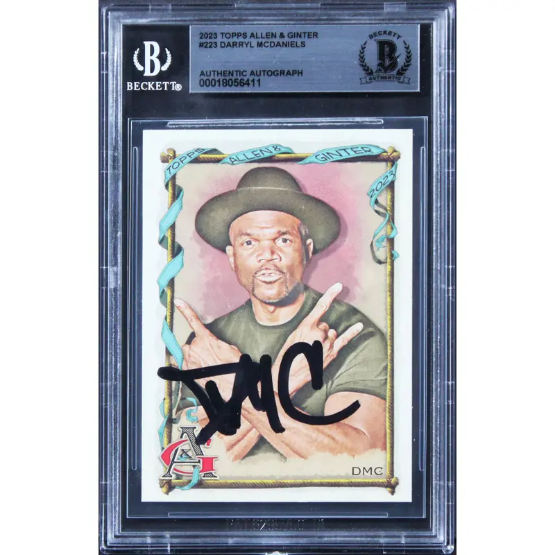 Darryl McDaniels Run DMC Signed 2023 Topps Allen & Ginter #223 Card BAS Slabbed