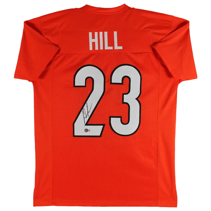 Daxton Hill Authentic Signed Orange Pro Style Jersey Autographed BAS Witnessed