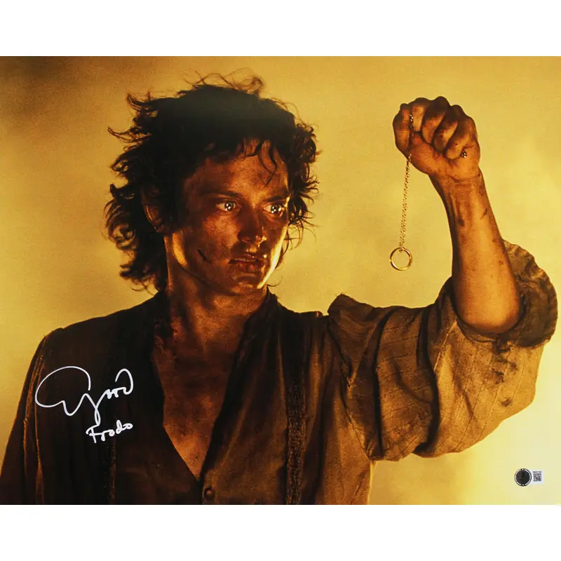 Elijah Wood Lord of the Rings "Frodo" Signed 16x20 Horizontal Photo BAS Wit 2