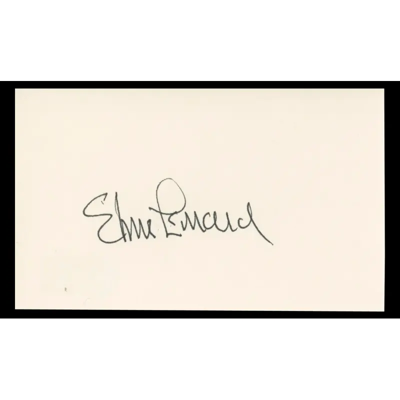 Elmore Leonard Authentic Signed 3x5 Index Card Autographed BAS #BT02500