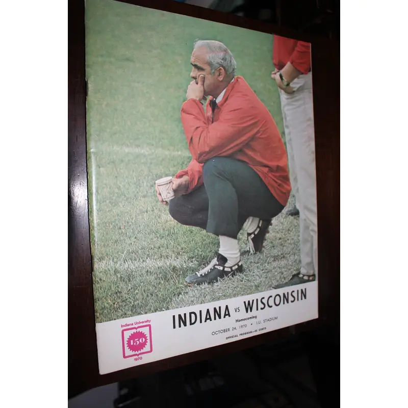 1970 Indiana University vs Wisconsin Football Program