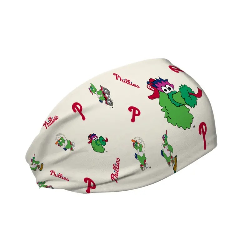 Vertical Athletics Cooling Headband Phillie Phanatic Scatter Cream