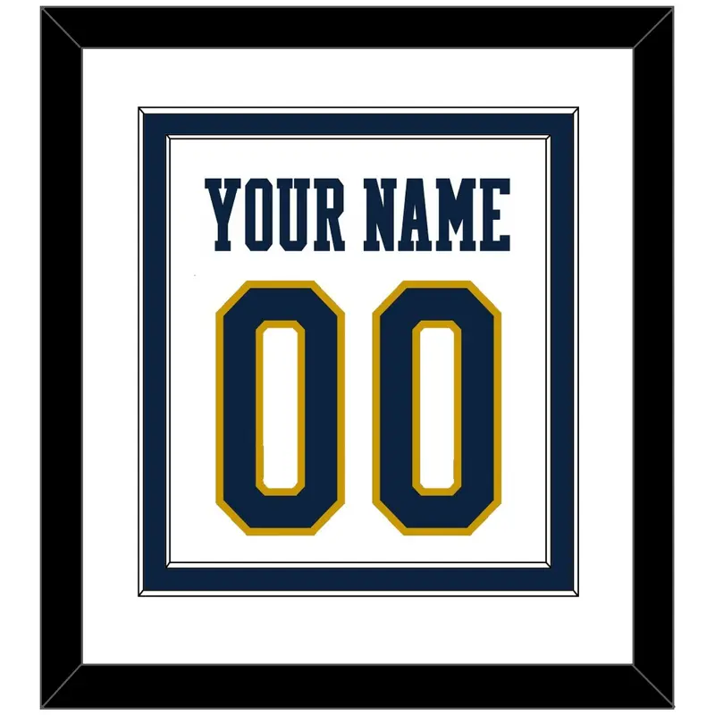 Notre Dame Basketball Name & Number - Home White - Double Mat 2