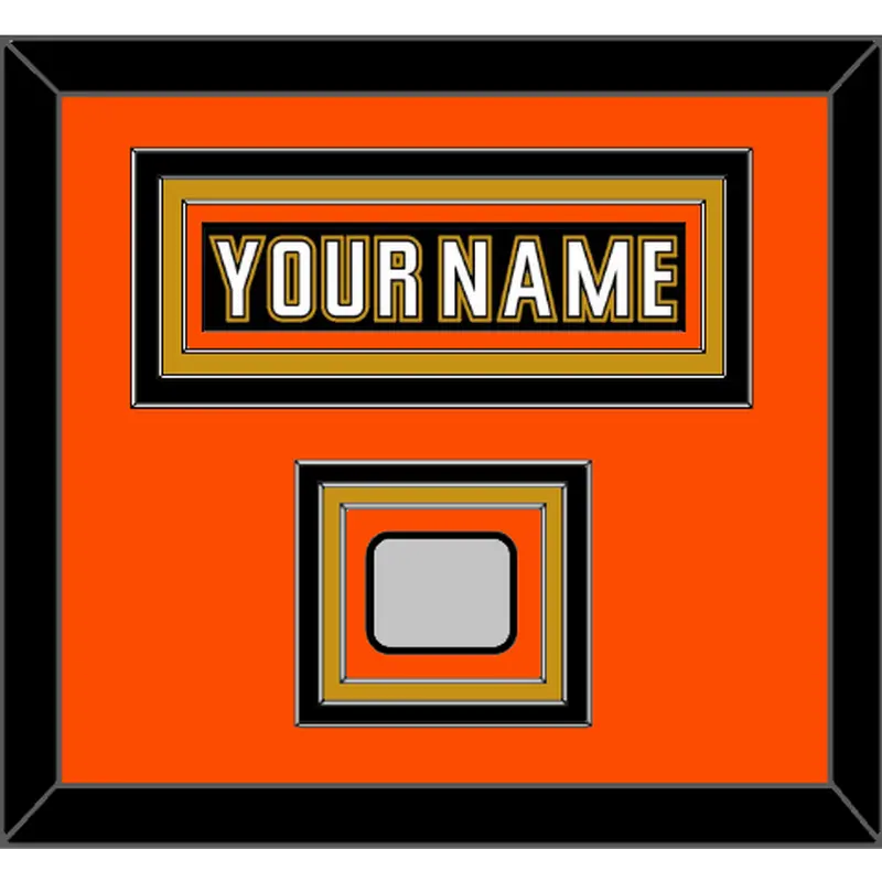 Anaheim Nameplate & Stanley Cup Champions Patch - Home Black (2006-2014) - Triple Mat 4