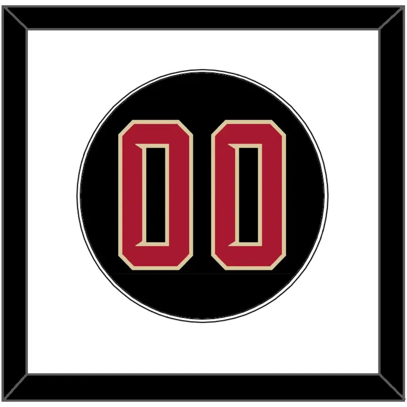 Arizona Number - Alternate Black (2020-2023) - Single Mat 1