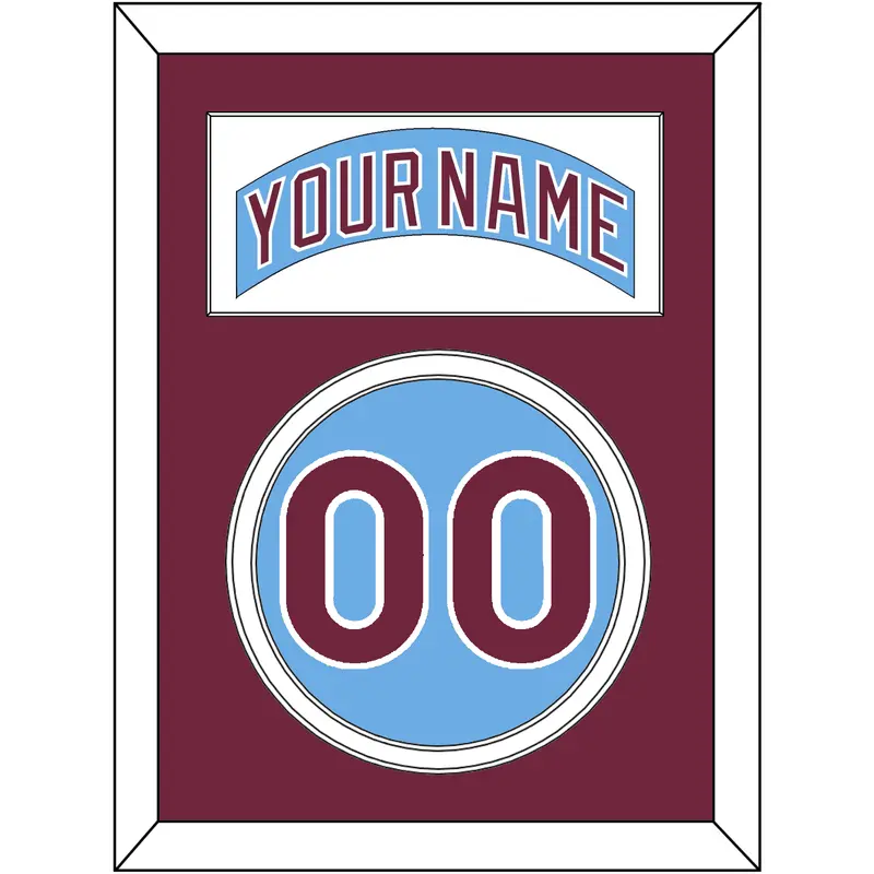 Philadelphia Nameplate & Number - Road Powder Blue (1973-1986) - Double Mat 2