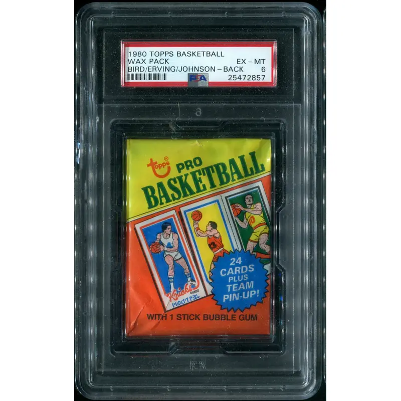 1980/81 Topps Basketball Unopened Wax Pack PSA 6 Bird Magic