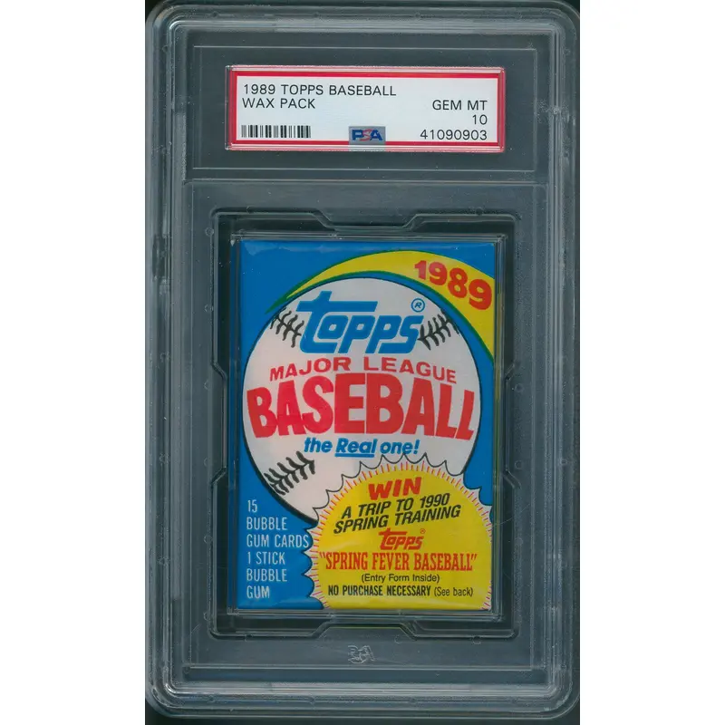 1989 Topps Baseball Unopened Wax Pack PSA 10