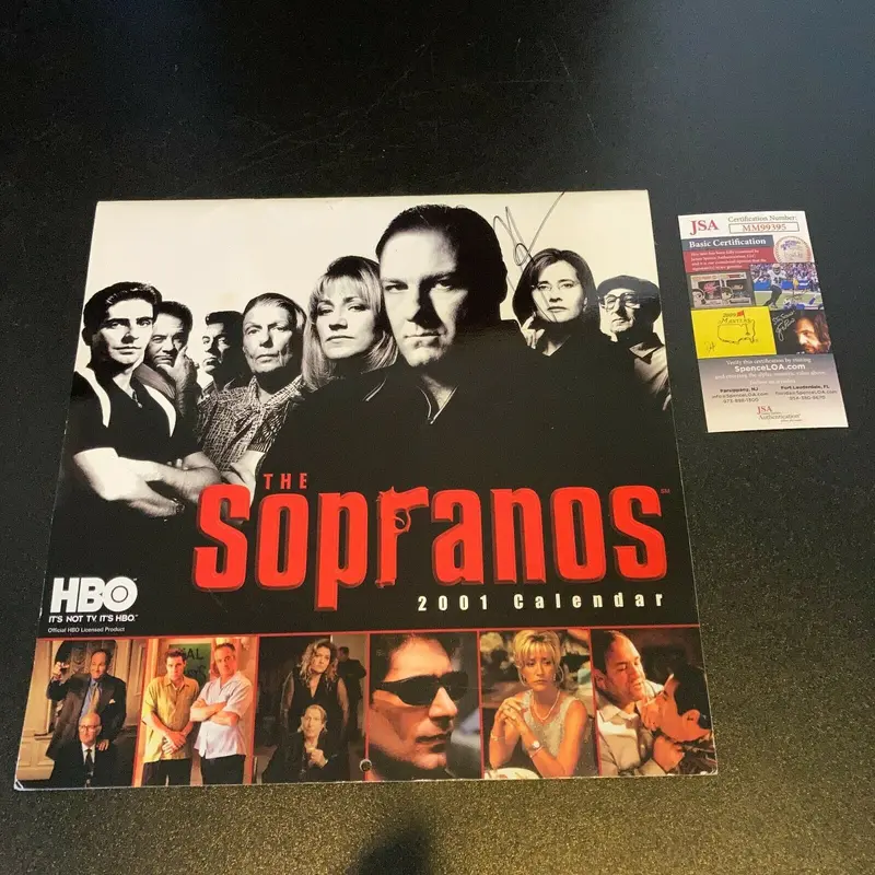James Gandolfini Signed The Sopranos Calendar With JSA COA