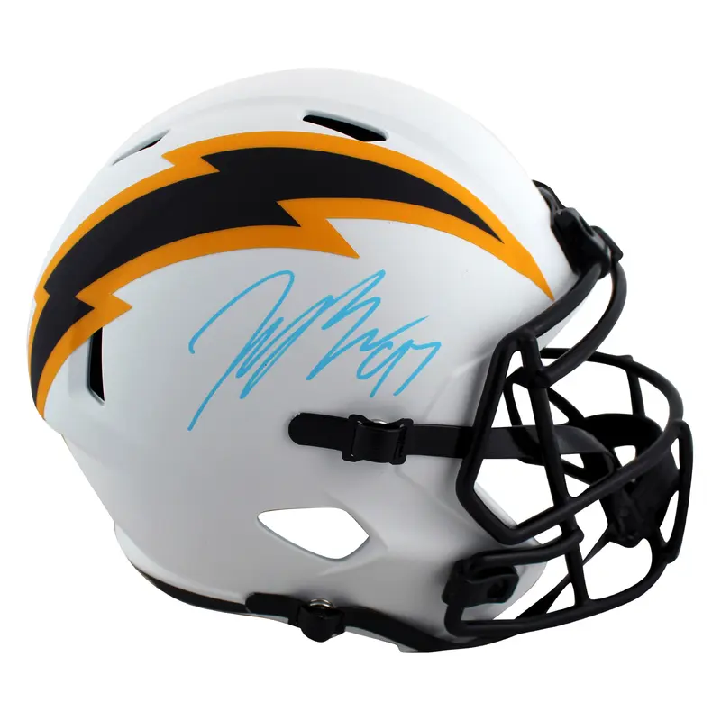Chargers Joey Bosa Signed Lunar Full Size Speed Rep Helmet BAS Witnessed