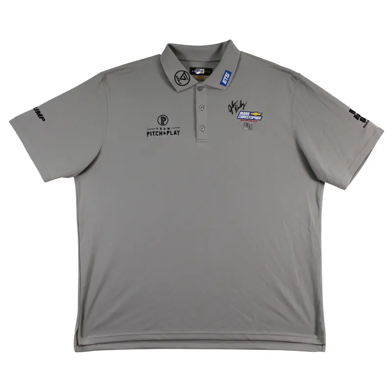 John Daly Authentic Signed Grey Polo Shirt BAS #BK84754
