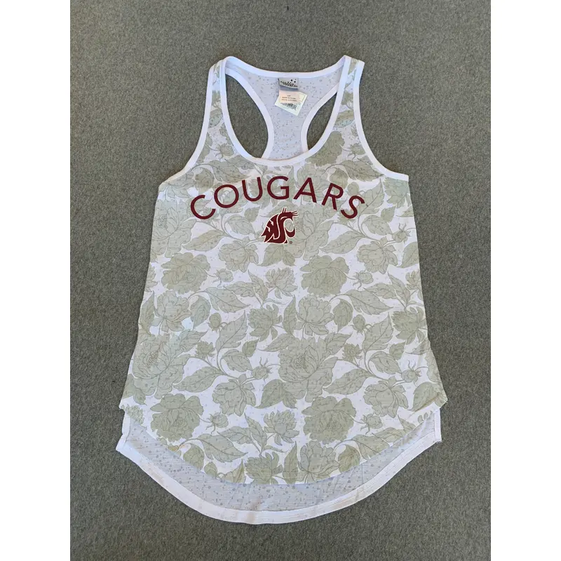 Women's Grey Floral Cougars Tank