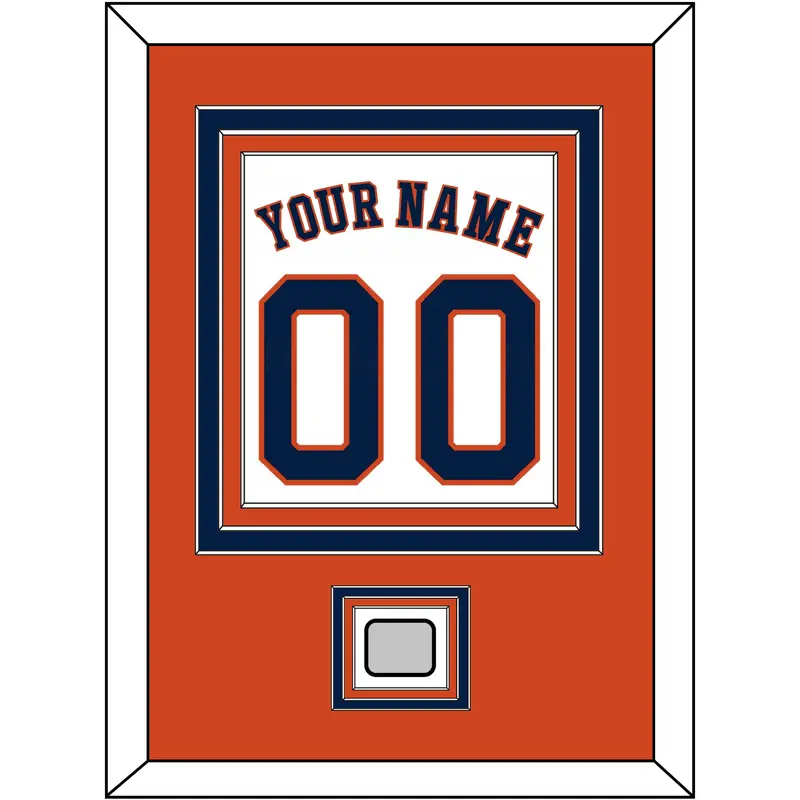 Houston Name, Number & World Series Jersey Patch - Home White - Triple Mat 3
