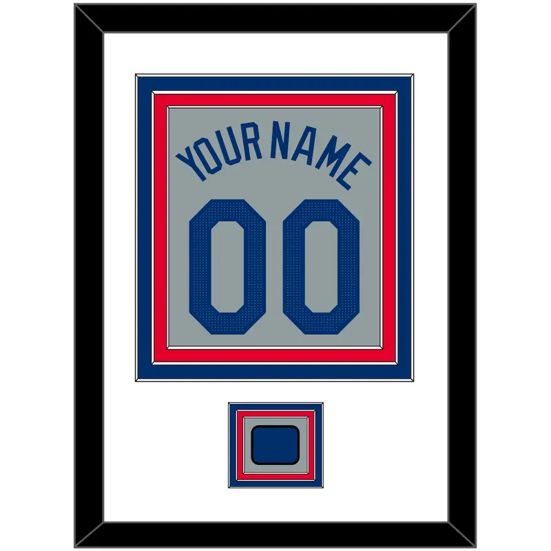 Los Angeles Name, Number & Logo Patch - Road Gray - Triple Mat 1
