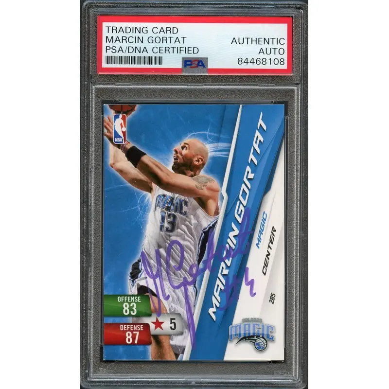 Adrenalyn Trading Card Marcin Gortat Signed Card AUTO PSA/DNA Slabbed Magic