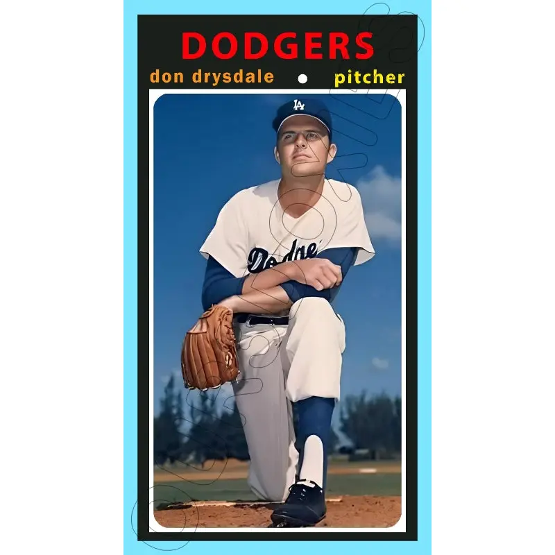 Don Drysdale 1971 Topps Tall Boy Custom Card - 4655