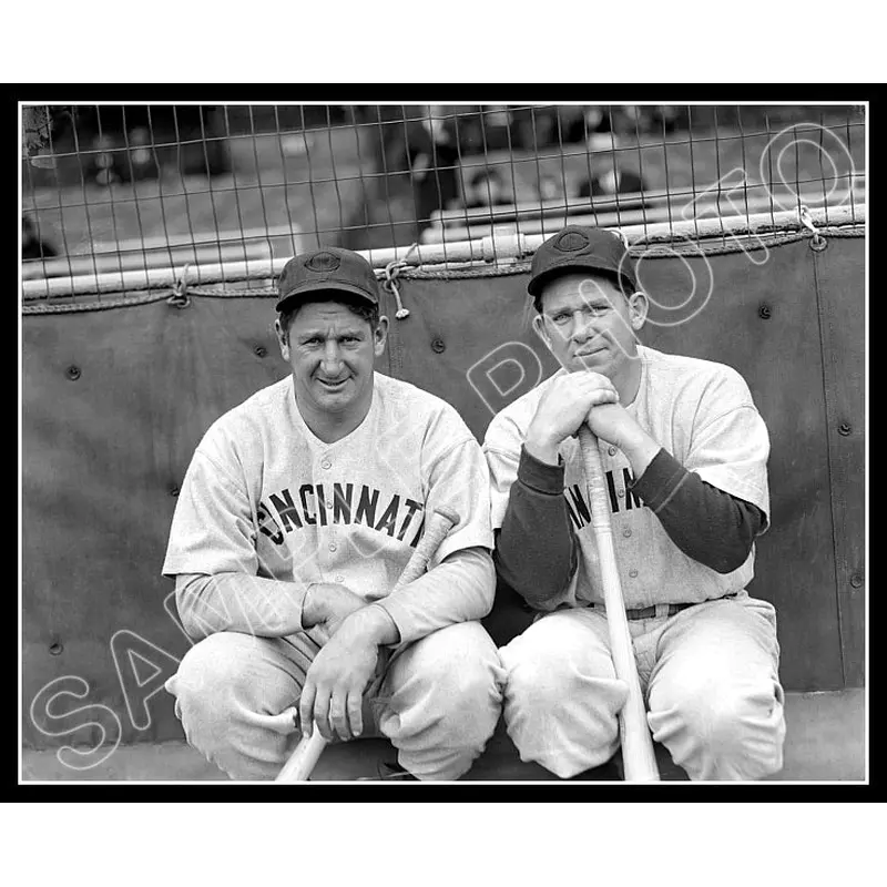 Ernie Lombardi Paul Derringer 8X10 Photo - 1940 Cincinnati Reds - 1849