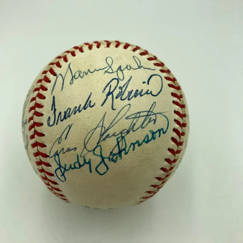 Hall Of Fame Multi Signed Baseball Eddie Mathews Lefty Gomez 20 Sigs JSA COA