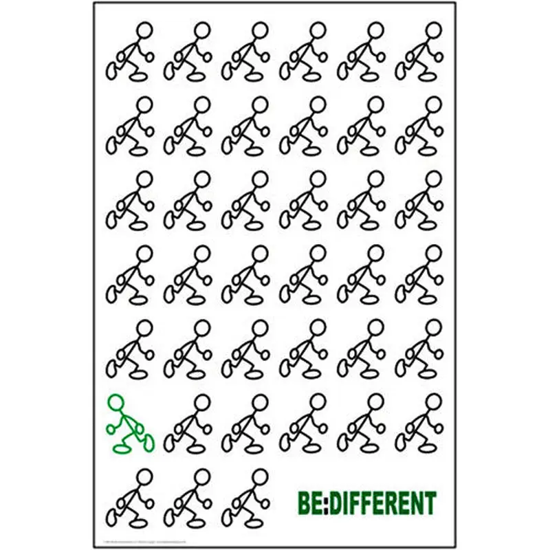 Individuality "Be Different" Motivational Poster - Slingshot