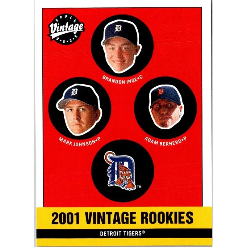 2001 Upper Deck Vintage Mark Johnson/Brandon Inge/Adam Bernero #351