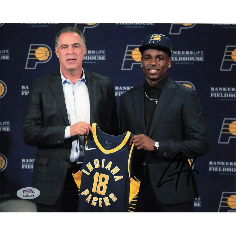 Aaron Holiday Signed 8x10 photo PSA/DNA Indiana Pacers Autographed