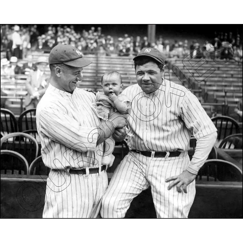 Babe Ruth Lou Gehrig 8X10 Photo - New York Yankees - 1802