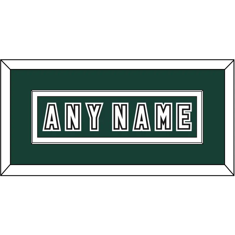 Michigan State Hockey Nameplate - Alternate Road Green (2006-2007) - Single Mat 3