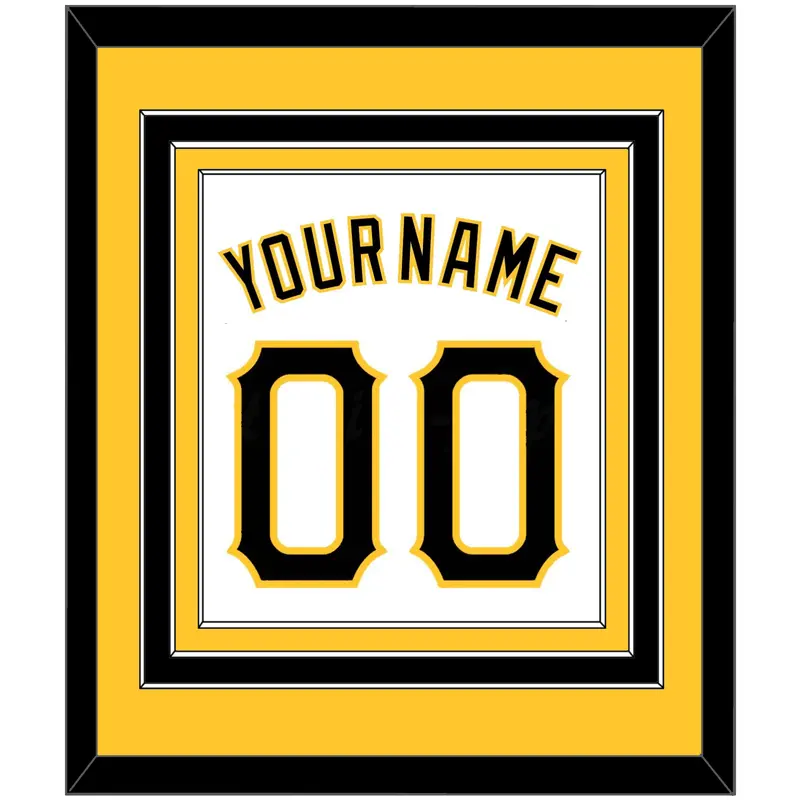 Pittsburgh Name & Number - Home White - Triple Mat 2
