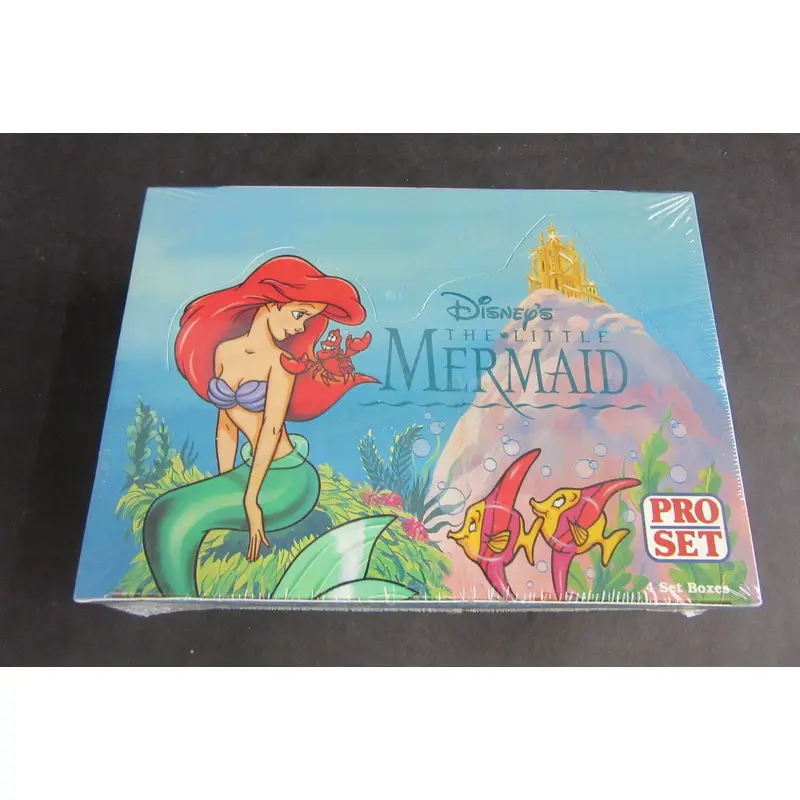 1991 Pro Set Disney's The Little Mermaid Factory Set Box (4 Sets)
