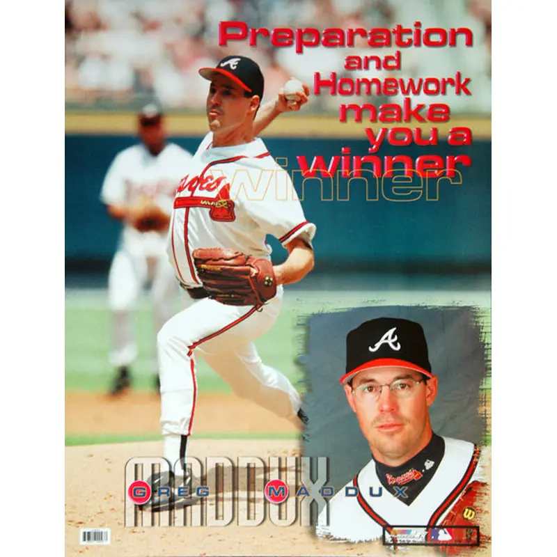 Greg Maddux "Winner" Atlanta Braves MLB Motivational Poster - Photo File 1999