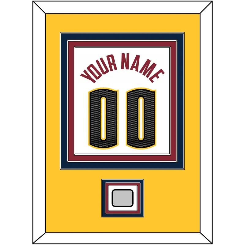 Denver Name & Number With Champions Patch - White Association - Triple Mat 3