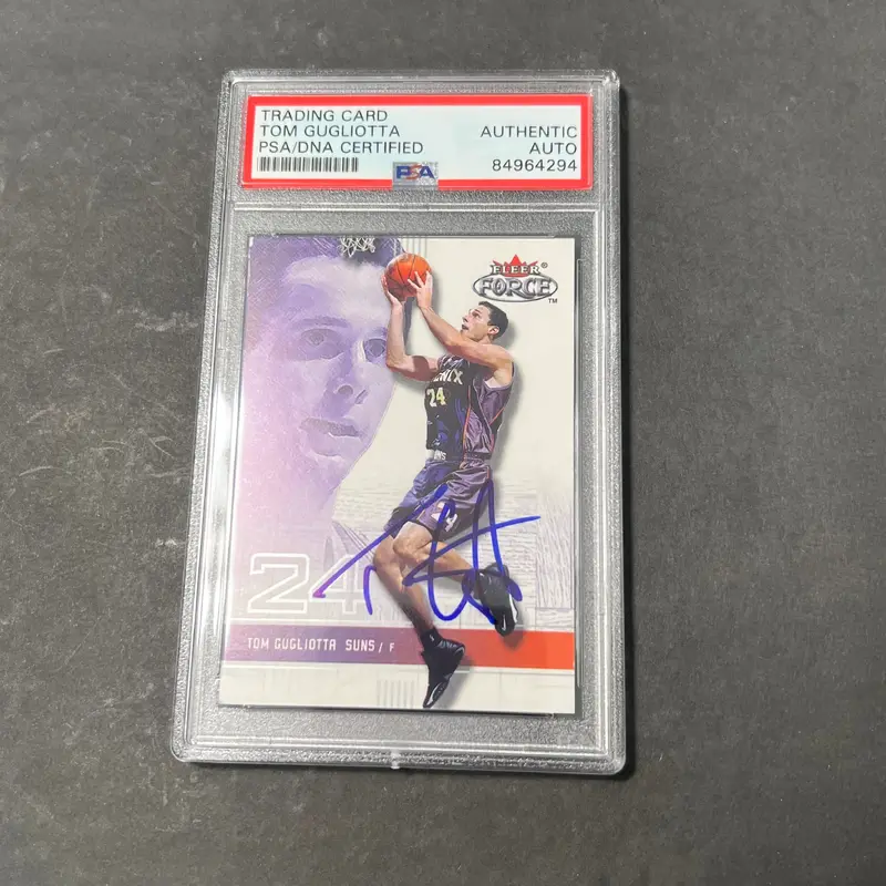 2001-02 Fleer #173 Tom Gugliotta Signed AUTO PSA Slabbed Suns