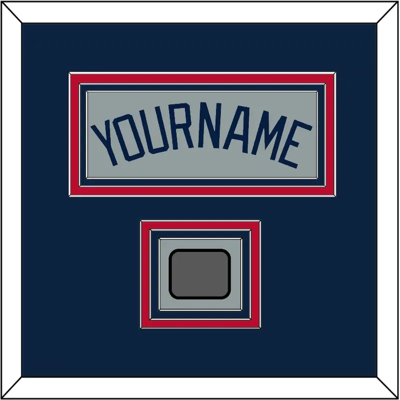 Atlanta Name & World Series Jersey Patch - Road Gray - Triple Mat 3