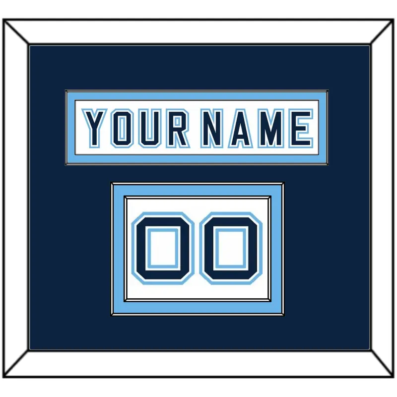 Maine Hockey Nameplate & Number (Shoulder) - Home White - Double Mat 3