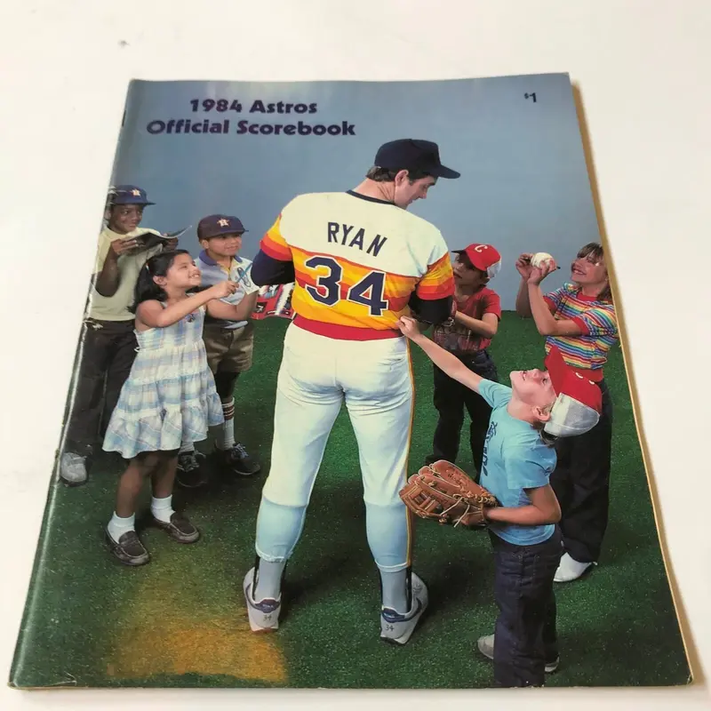 1984 Houston Astros Team Signed Program With Many Signatures