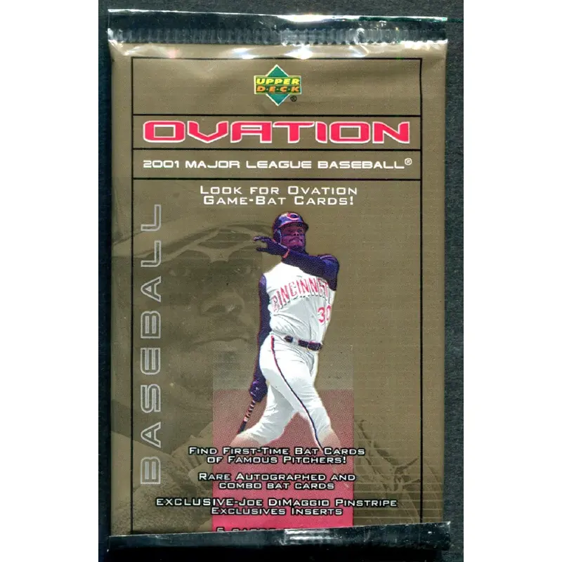 2001 Upper Deck Ovation Baseball Unopened Pack (5)