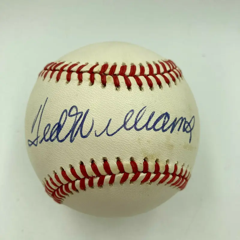 Nice Ted Williams Signed Autographed American League Baseball Mint Sig JSA COA