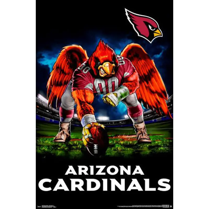 Arizona Cardinals "Ferocious Football" NFL Theme Art Poster - Liquid Blue/Trends Int'l.