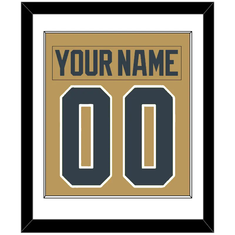 Vegas Nameplate & Number (Back) Combined - Alternate Gold - Single Mat 1