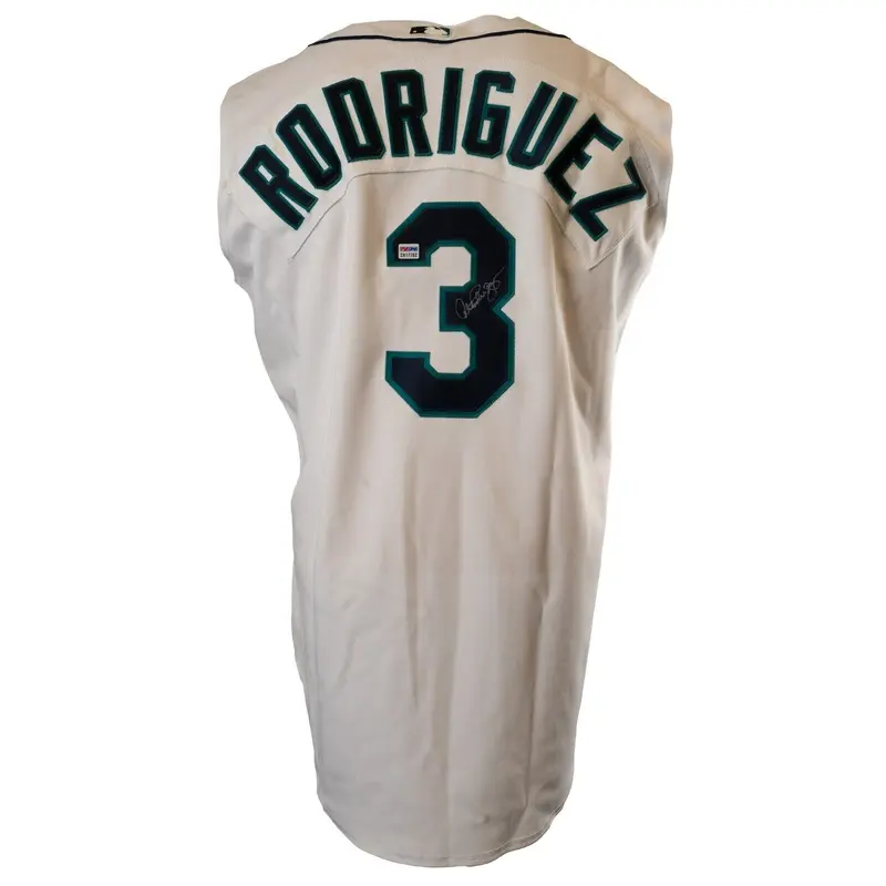 Alex Rodriguez Rookie Signed 1995 Seattle Mariners Game Model Jersey PSA DNA