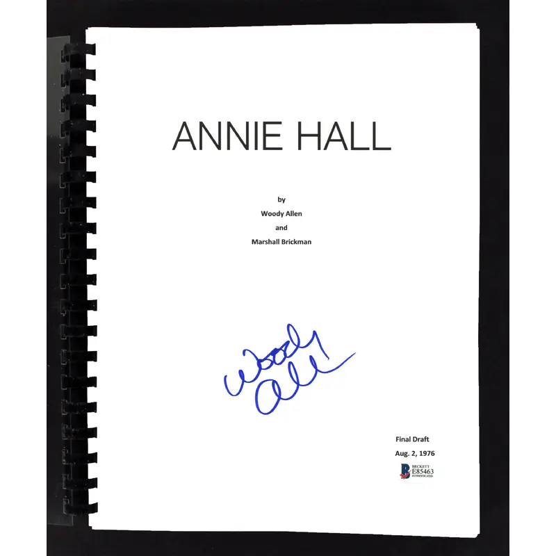 Woody Allen Annie Hall Authentic Signed Movie Script Autographed BAS #E85463
