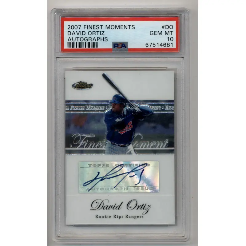 David Ortiz 2007 Finest Moments Auto PSA 10 Gem Mint