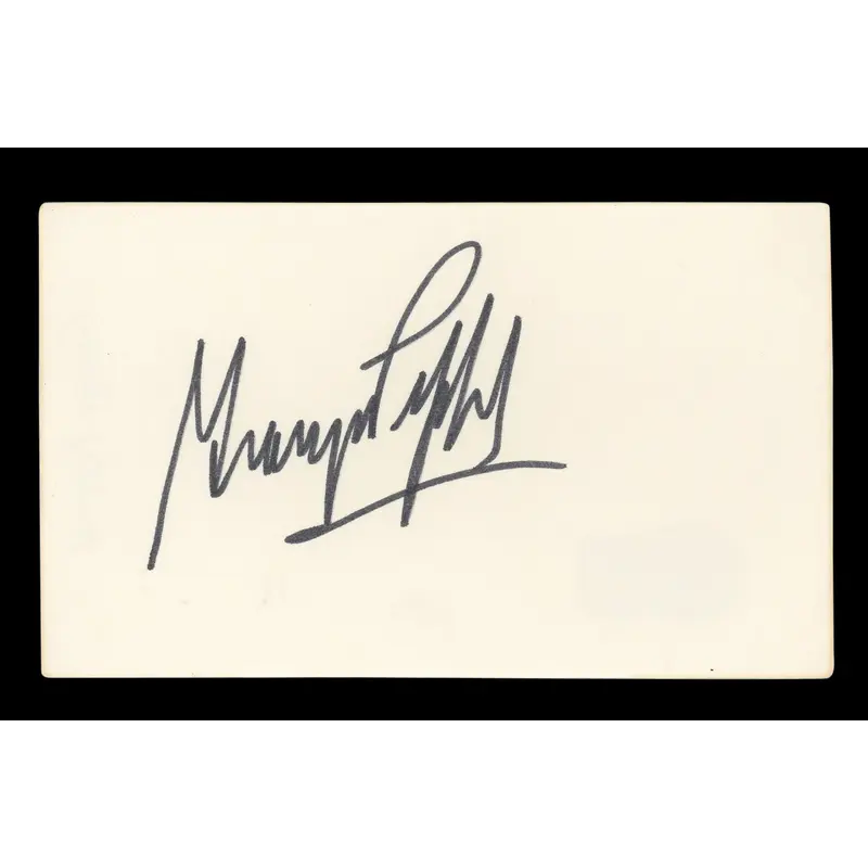 George Peppard Breakfast At Tiffany's Signed 3x5 Index Card BAS #BL96429